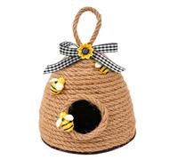 Générique Bee Hive Decor, Cute Aesthetic Rope Ornament with Bow, Honey Bee Tiered Tray Decoration for Home Kitchen Bedroom Farmhouse Office Table Shelf Spring Summer Holiday