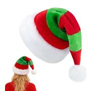 Générique Berretto di Babbo Natale, copricapo in peluche rosso e verde, decorazioni per feste di Capodanno - per adulti, uomini, donne, sessione fotografica invernale, canti di Natale, capodanno