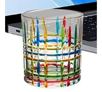 Générique Bicchiere da caffè - Bicchiere design pittura manuale - tazze riutilizzabili colorati, accessori da bar eleganti per Whisky Cocktail Tè Latte Soda e Succo