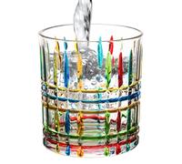 Générique Bicchiere da caffè ghiacciato,Bicchieri da bere Dipinti A Mano Tumbler | Contenitore riutilizzabile per bevande colorate - Decorazione per ufficio per cocktail, whisky, soda, latte e birra