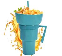 Générique Bicchiere snack e bevande - Combo riutilizzabile per ciotola per cibo e | Porta bevande e contenitore alimentare a prova di perdite per viaggi pic-nic, spiaggia, campeggio serale