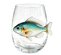 Générique Bicchieri da vino Bicchiere decorativo costiero senza piombo 350 | Bicchiere Da Vino Artigianale Per Cocktail, Succhi, Acqua, Soda, Birra, Bar, Casa Spiaggia, Hotel, Cucina, Villa, Festa