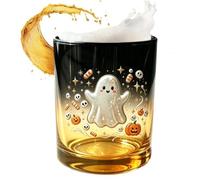 Générique Bicchieri Halloween Bicchiere riutilizzabile lavabile impermeabile 18 cl | Vetro Artistico Fantasma Halloween Per Bar Sala Da Pranzo Serata Incontri Tè Succo Cocktail Birra