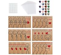 Générique Biglietti di San Valentino per sacchetti regalo con cristalli a forma di cuore, carte di scambio per la festa degli innamorati, per amici, insegnanti, scuola, asilo e