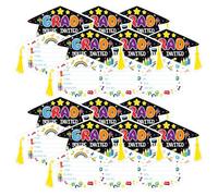 Générique Biglietti d'invito per cerimonia di laurea 2025,Set di 24 biglietti d'annuncio festivi | Biglietto di auguri a forma di cappello con annunci per la scuola elementare