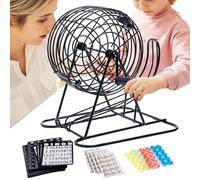 Générique Bingo Game Set, Bingo Chips Gabbie, 7.88 x 8.27in Party Entertainment Kit, Authentic Card Cage, Easy to Use Chip for School, Birthday, and Holiday Activities