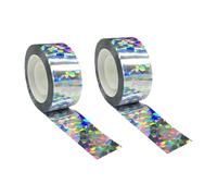 Générique Bird Tape, Reflective Scare Ribbon, 164Ft Animal Strips, Silver Anti Bird Control Film, Weather Resistant Outdoor for Balcony Porch Patio Garden Fence Roof Window Yard Use