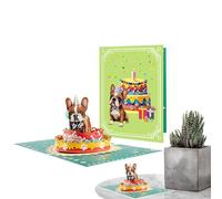 Générique Birthday Card, Cute Dog Design, Adorable Compact Fun Greeting Note, Celebration Card for Suon, Daughter, Fidanzata, Mom, Grandpa, , Bambini e Adulti
