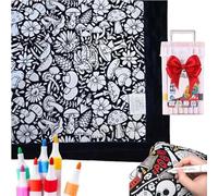 Générique Blankets DIY Coloring Blanket: Color Your own Blanket, Washable Plush Velvet Blankets You Can Color, Colorful Blankets with Markers for Adults(E)