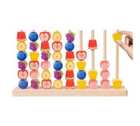 Générique Blocchi impilabili in legno, mattoni sensoriali a forme assortite, giocattolo da impilare in legno di frutta, per ragazze materne, viaggi e famiglie compleanno