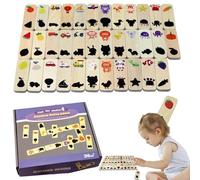 Générique Block Match Games, Block Matching Game | Giocattolo educativo interattivo di legno di apprendimento | Gioco di puzzle del cervello, blocco di coppia di forma per ragazza, casa,