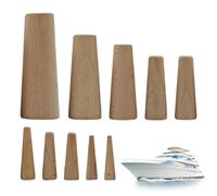 Générique Boat Drain Plug, 10 pezzi Tapered Soft Wood Stopper, Quick Drainage Seal Fit, Leak Prevention for Kayak, Dock, Lake, Yacht, Bilge, Beach, Marine Repair, Wooden Color