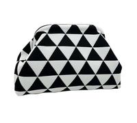 Générique Borsa a mano a uncinetto - pochette rotonda estiva,borsa elegante e pochette casual per le donne per la sera l'estate il matrimonio per le vacanze e il viaggio, Triangolo nero, Se référer au