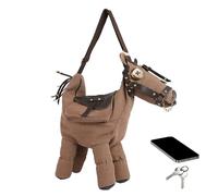 Générique Borsa a mano da donna - Borsa carina con design a cavallo | a tracolla retrò,per moglie fidanzata Shopping Appuntamento Raduno Tempo libero viaggio vacanza compleanno