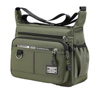 Générique Borsa a tracolla, borsa da uomo e da donna, impermeabile, impermeabile, con chiusura lampo multipla, borsa a tracolla, ideale per chiavi telefoniche e quotidiane, 12,2 x 9,45 x 4,72 cm