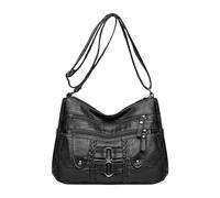 Générique Borsa A Tracolla In Pelle Per Le Donne - Borsa A Tracolla Borsa Di Moda | Grandi Signore Daypack Multi-tasca Per Il Lavoro Di Lavoro, Nero , Se référer au descriptif