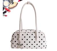 Générique Borsa Bowling | Grande Capacità Retro con Cerniera,Borsa BOWLING BAG - Per Viaggi Vacanze Ufficio Uscite Casuali, bianco, Se référer au descriptif