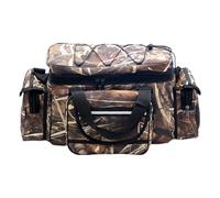 Générique Borsa da Pesca - Grande Capacità Impermeabile Organizzatore Tipo Tracolla - Borsa Attrezzatura da Pesca con Bretella Imbottita | Per Uomini Pescatori Acqua Salata E Dolce Esche Canna, Grigio