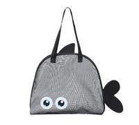 Générique Borsa da spiaggia, borsa riutilizzabile per la spesa, grande leggera, versatile per scuola, viaggi, picnic, palestra, vacanze, Nero , Se référer au descriptif