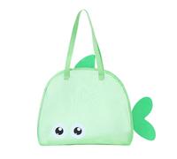 Générique Borsa da spiaggia - Borsa riutilizzabile per la spesa - Tote leggera versatile da donna per vacanze familiari viaggi estivi scuola picnic, verde, Se référer au descriptif