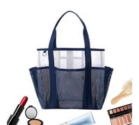 Générique Borsa da spiaggia in rete, grande borsa pieghevole e portatile, borsa da viaggio da spiaggia | per esterni, estate, viaggi, nuoto, campeggio, barca, picnic e parco, Blu marino, Se référer au