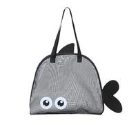 Générique Borsa da spiaggia Tote, Borsa riutilizzabile per la spesa, grande leggera e versatile per la scuola di viaggio picnic famiglia palestra vacanze, Nero , Se référer au descriptif