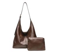 Générique Borsa Hobo da donna - Retro morbida e soffice con cinturino regolabile, borsa in pelle Hobo | Borsa a spalla per, Caffè nero., riferimento alla descrizione, riferimento alla