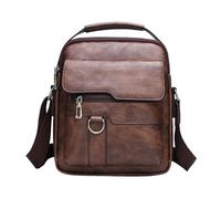 Générique Borsa messenger da uomo piccola borsa da messaggero a spalla da uomo - Pu Leather retrò Sling | Pacchetto petto leggero di grande capacità con cinturino regolabile per il lavoro
