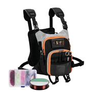 Générique Borsa Pectorale da pesca per Uomo Organizzatore Tipo Gilet | Confezione tracolla da pesca a mosche per bar, trote, pesce gatto, strumenti di montaggio, esca, esca, escursionismo, kayak