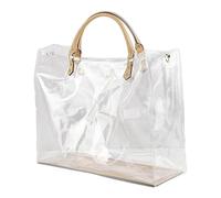 Générique Borsa per lo stadio, grande borsa trasparente impermeabile | borsa trasparente da pranzo, borsa in PVC, tote trasparente per donna, spiaggia, lavoro, d, Se référer au descriptif