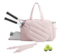 Générique Borsa per racchetta da tennis - Borsa da tennis a 2 racchette con scomparto per scarpe e tasca umida,Tote sportiva leggera Organizzatore per viaggi brevi week-end