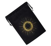 Générique Borsa Per Tarocchi In Velluto,Borsa Per Dadi Con Cordino - Organizzatore Stampato Portatile per Gioielli, Cristalli, Accessori Spirituali e Divinazione