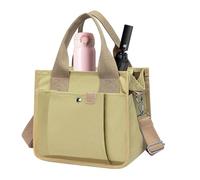 Générique Borsa Tote In Tela Per Le Donne Borsa Shopping Con Manico Tracolla Con Tracolla Per Donne Ufficio Scuola Esterna Viaggio Picnic Navetta Shopping, cachi., Se référer au descriptif