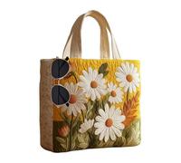 Générique Borsa trapuntata, grande capacità, borsa per computer portatile, tote trapuntata da donna, per la spesa, il lavoro, gli appuntamenti, le feste, i matrimoni, fiori, Se référer au descriptif