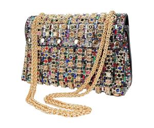 Générique Borse da donna con strass, borsa a mano con strass, borsa da donna con brillantini, design di lusso, custodia morbida per donna, fidanzata, madre, moglie, Colorato., Se référer au descriptif