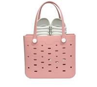 Générique Borse da spiaggia da donna, borsa da spiaggia con fori di design in EVA traspirante per la borsa da viaggio portatile leggera di grande capacità per le donne, Rosa, Se référer au descriptif