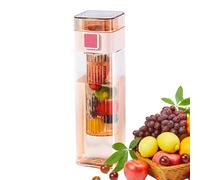 Générique Bottiglia d'acqua con infusore di frutta,Bottiglia d'acqua | di frutta quadrata impermeabile per | motivazione con bottiglia sportiva per fitness, sala
