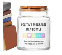Générique Bottiglia di affermazioni positive,Vaso di messaggi motivanti | Flacone di conforto quotidiano con affermazioni positive per donna, ragazza o amante