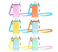 Générique Bottle Pouch, Water Bottle Carrier, 6 pezzi in rete con cinturino regolabile per Hiking, Camping, Sport, Ciclismo, Climbing, Outdoor Use, 7,87 x 4,33 pollici, multicolore, Se référer au