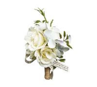 Générique Boutonniere for Men - Realistic Wedding Flower | Realistic Groomsmen Corsage Flower for Weddings, Proms & Formal Events, Ideal Fors Bridesmaids, Bridal Shower, Ceremony, Riception & Party
