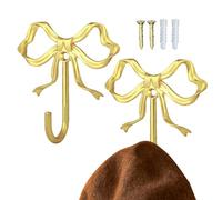 Générique Bow Hooks, 2 pz Purse Hanger Holder Decorative Wall Hook for Keys Hat Towel Coat, Perfect for Living Room Bedroom Nursery Closet Workplace Kitchen Apartment Dormitory Porch Bathroom