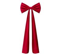 Générique Bow Tree Topper - Red Wreath Decorations with Long Streamers | 50 x 180 cm Christmas Bow Topper Home Living Room Front Door Window Wall Outdoor Porch Holiday Party