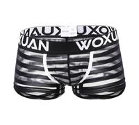 Générique Boxer da uomo sottile sotto abbigliamento da uomo senza marchio Mesh trasparente Sheer vedere attraverso sexy mutandine da uomo Affriolanti perfetti per feste, Le Noir, M