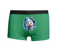 Générique Boxer Natale Uomo Calecon Personalizza Uomo Pere Natale Microfibra Pantaloncini Biancheria intima Novità Biancheria intima Morbido E Traspirante Pantaloncini Slip Tessuto Confortevole, verde