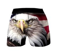 Générique Boxer Uomo Aquila USA Bandiera Pantaloni Spiaggia Pantaloni Costumi da Bagno Sexy da Uomo Pantaloncini Pantaloni Costume Pantaloni Estate Stampato Patriotico Leggero Traspirante Stile