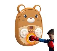 Générique Boxing Music Workout, Bear Punching Machine 10,02 pollici, ricaricabile Wall Target Toy with LED Musical Board, Indoor/Outdoor Home Workout, Birthday Fun for Adults & Children