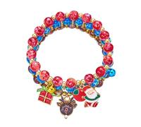 Générique Bracciale al quarzo Mamma e anelli braccialetto elastico Babbo Natale per le donne, bella perla, charm, gioielli per le vacanze in acciaio naturale bracciale in naturale gioielli, Taglia