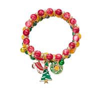 Générique Bracciale al quarzo Mamma e anelli braccialetto elastico Babbo Natale per le donne, bella perla, charm, gioielli per le vacanze in acciaio naturale bracciale in naturale gioielli, Taglia