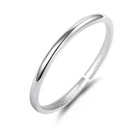 Générique Bracciale argento naturale impilabile classico bracciale regolabile gioielli per occasioni nero luna placcato polso bracciale, Taglia unica, Metallo, Senza Gemme