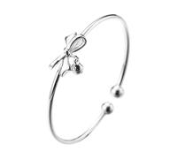 Générique Bracciale da donna in acciaio inossidabile gioielli con cute fiocco, realizzato con materiali a perfetta miscelazione di moda, per bracciale regalo blu elastico gioielli, Taglia unica, Zinco